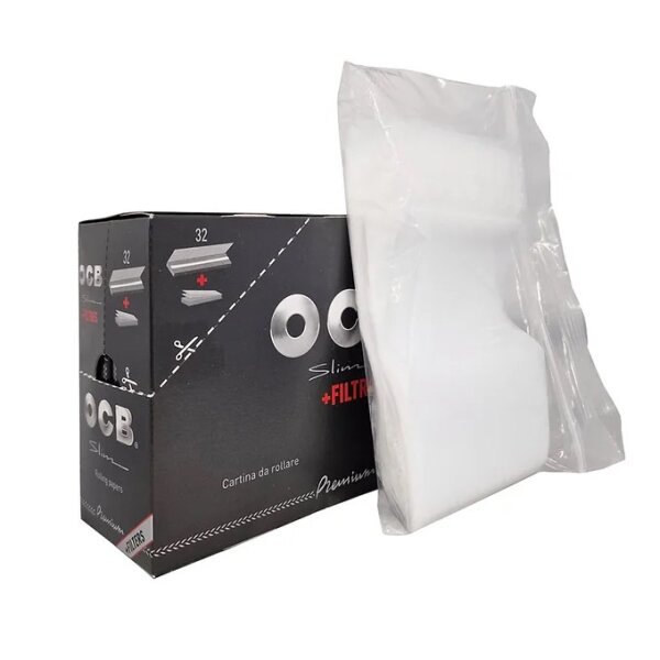 32 x OCB - Slim + Tips Papers + 32 Baggies  - VE = 1 Stk