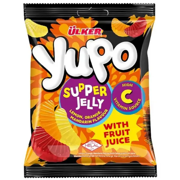 Ülker - HELAL - YUPO - Super Jelly Lemon Orange - 64g VE = 24 Stk