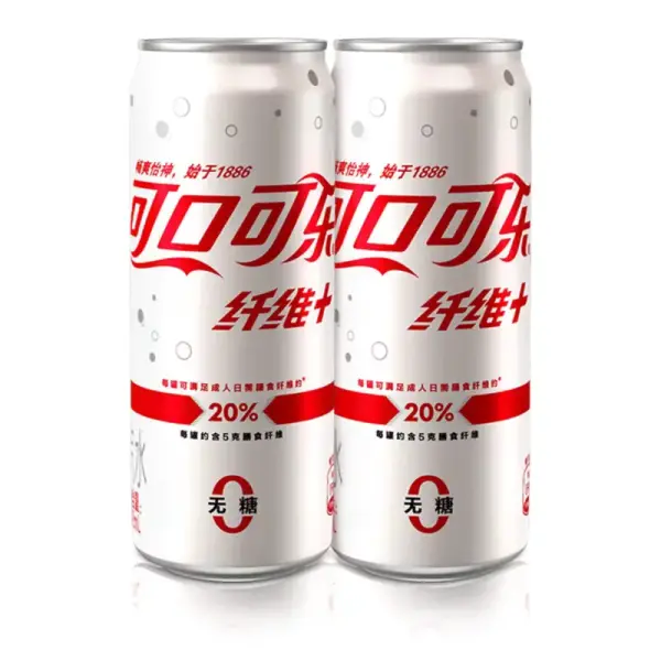 Coca Cola  - Fiber Plus - Sugarfree - China - 330ml - DPG - VE = 24 Stk