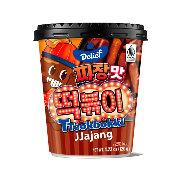 Delief - Tteokbokki Cup - Jjajang - 120g - Halal - VE = 30 Stk