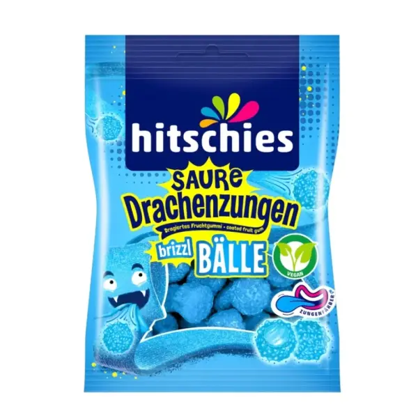 Hitschies - Blaue Saure Brizzl Bälle - 100g - VE = 12 Stk