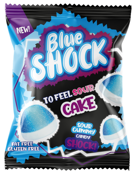 Blue Shock - Sour Cake - 80g - HALAL - VE = 12 Stk