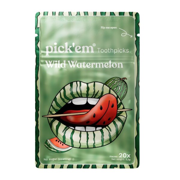 PickEm - Zahnstocher - Wild Watermelon - Bag - VE = 25