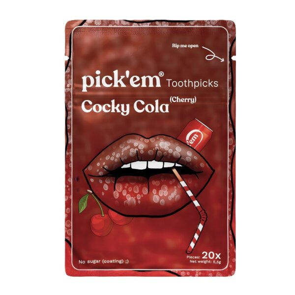 PickEm - Zahnstocher - Cocky Cola - Bag - VE = 25