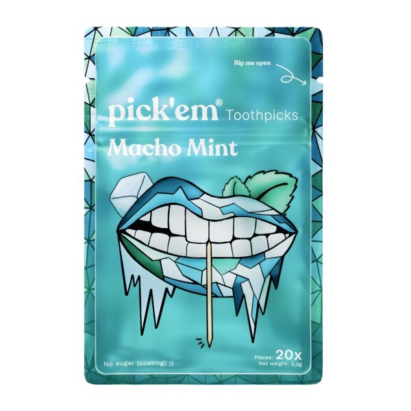PickEm - Zahnstocher - Macho Mint - Bag - VE = 25