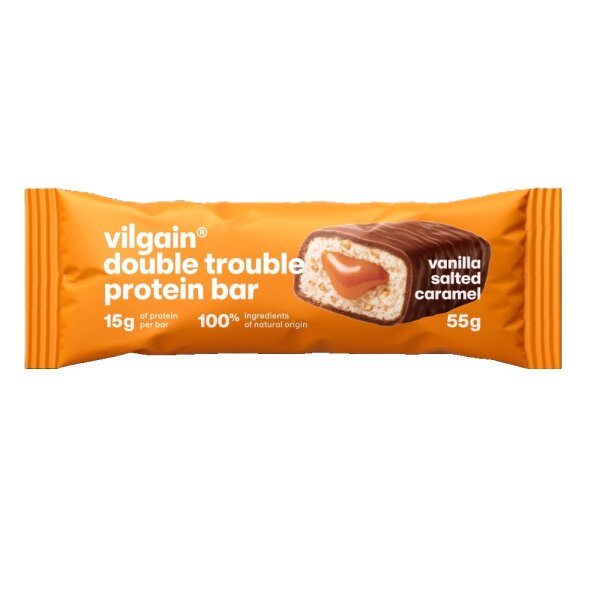 Vilgain - Protein Bar - Vanilla Salted Caramel - 55g - VE = 12 Stk