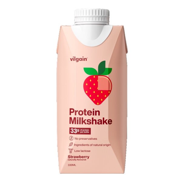 Vilgain - Protein Shake - Strawberry - 330ml - VE = 12 Stk