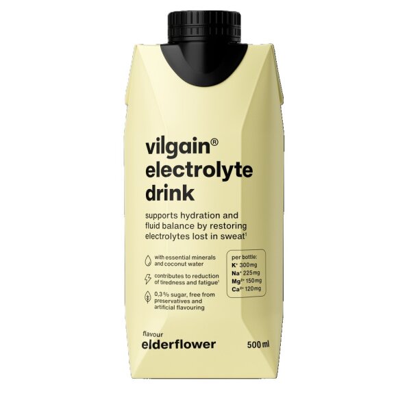 Vilgain - Electrolyte Drink - Elderflower - 500ml - VE = 12 Stk