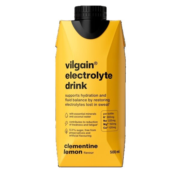 Vilgain - Electrolyte Drink - Clementine Lemon - 500ml - VE = 12 Stk