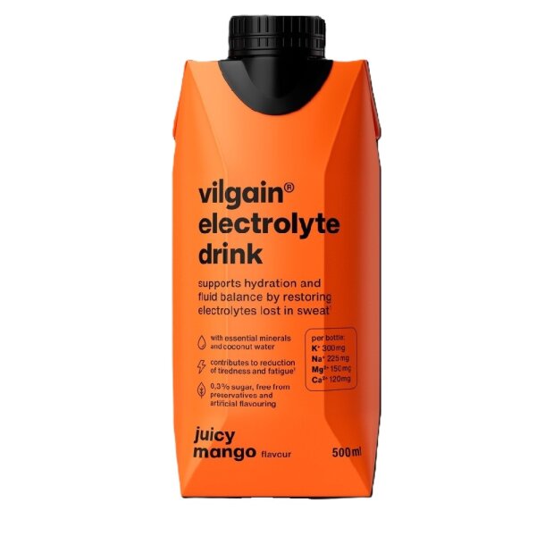 Vilgain - Electrolyte Drink - Juicy Mango - 500ml - VE = 12 Stk