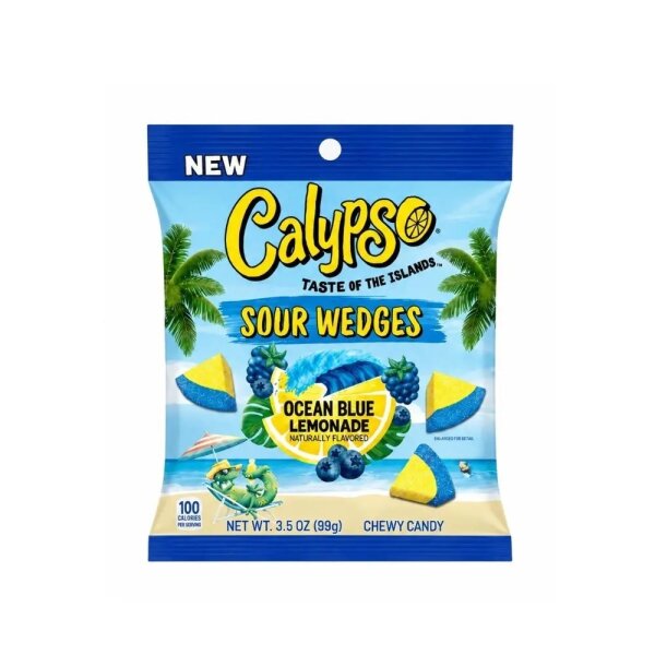 Calypso - Sour Wedges - Ocean Blue Lemonade - 99g VE = 12 Stk