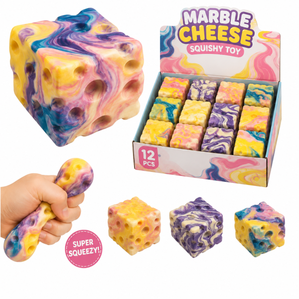 Hype - Spielzeug - Squishy Cheese bunt - VE = 12 Stk