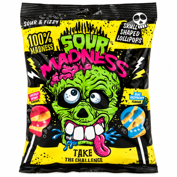 Sour Madness - Lollipops 10er - 90g - VE = 12 Stk